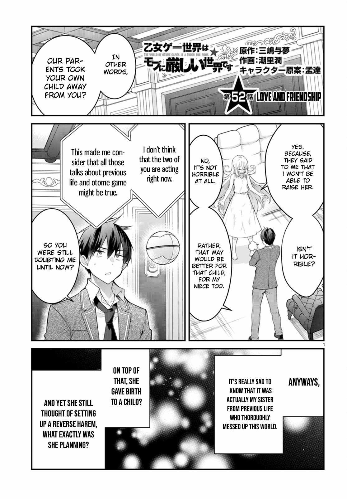Otome Game Sekai wa Mob ni Kibishii Sekai desu Chapter 52 - Page 1