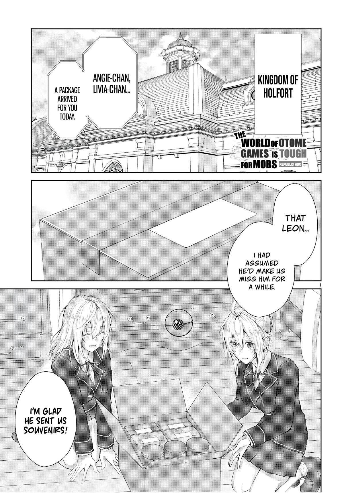 Otome Game Sekai wa Mob ni Kibishii Sekai desu Chapter 74 - Page 1